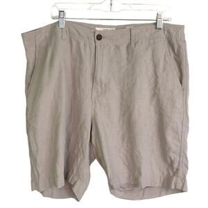 Lucky Brand Shorts Gray Linen Blend Shorts Men's Size 36 Casual Comfortable